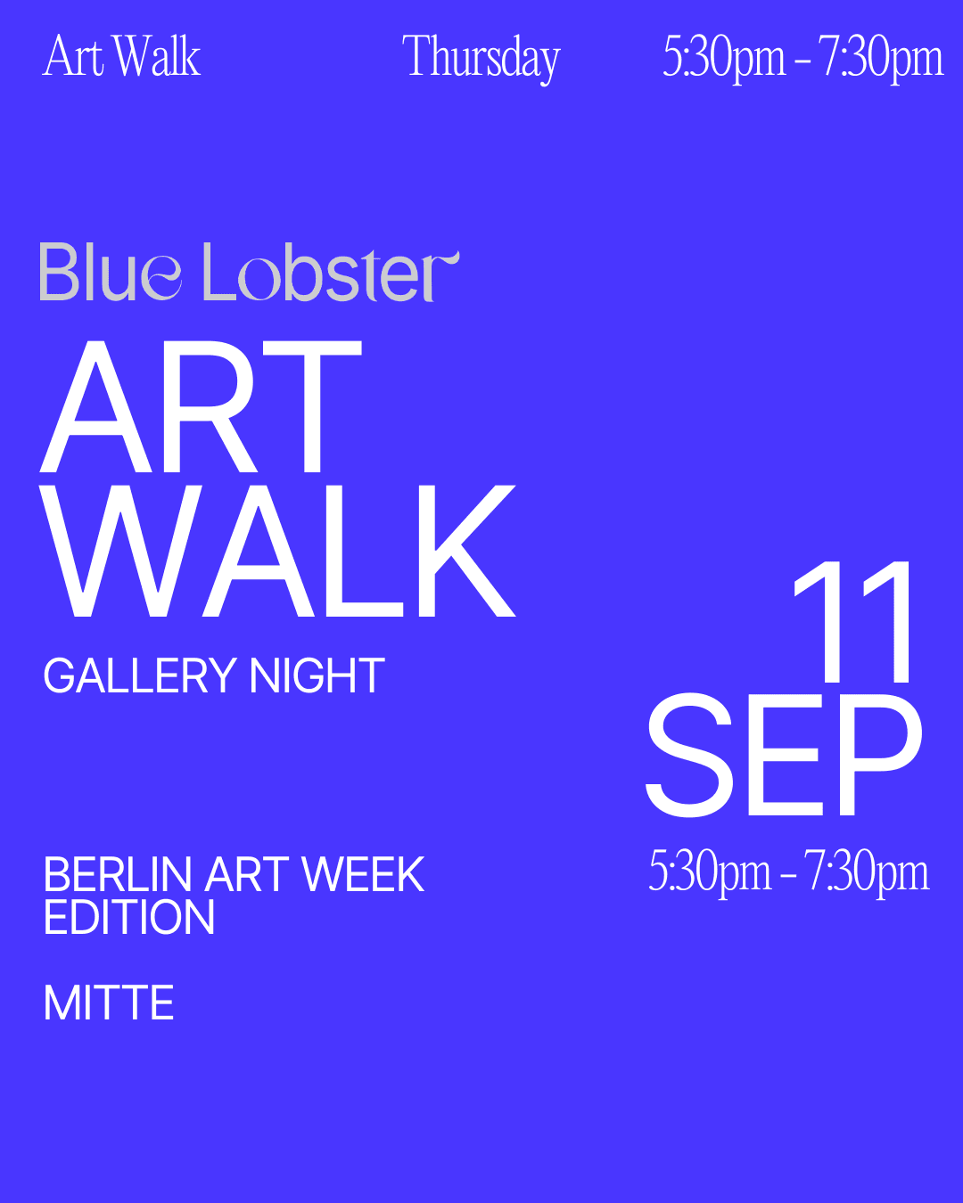 Art Walk - Berlin Art Week Edition - Mitte